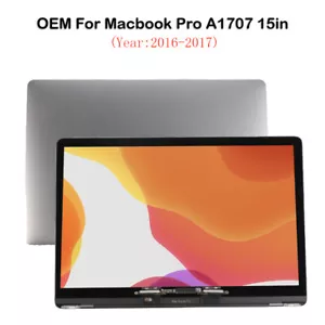 OEM For Macbook Pro A1707 15in LCD Screen Display Assembly Replacement Gray - Picture 1 of 9