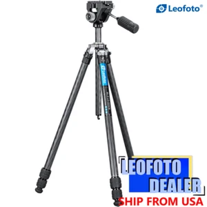 Leofoto LO-223CS+SW-02 Carbon Fiber Tripod + 2-Way Pan Head Kit for Binoculars - Picture 1 of 6