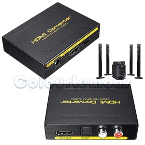 HDMI Audio Extractor Splitter to SPDIF Optical RCA Stereo L/R Analog Converter - Picture 1 of 8