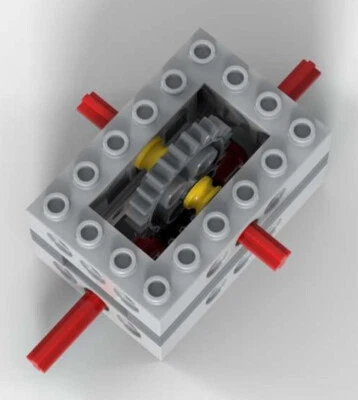 LEGO Technic 90 Degrees Gearbox (brick,gear,axle,bush,car,truck,crane,pin,crank) - Image 1 of 3