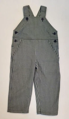 Vintage Boys 18 Months Kelly’s Kids Checkered Blue & Green One Piece Overalls - Image 1 of 4