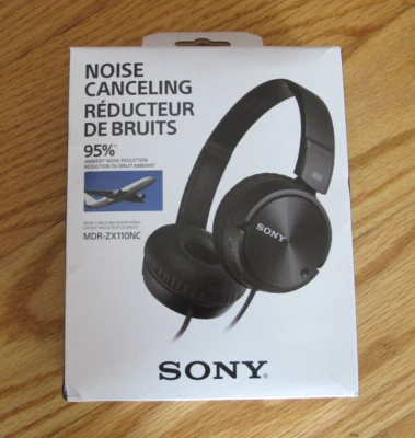 Sony MDRZX110NC Noise Cancelling Headphones Black - Image 1 of 2