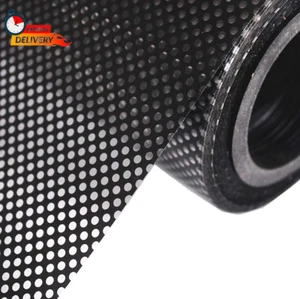 One-Way Perforated Black Vinyl Privacy Window Film Electrostatic Adhesive Glass - Picture 1 of 12