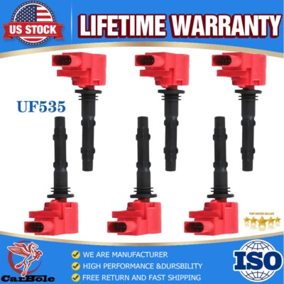 Paquete de 6 bobinas de encendido UF535 para Mercedes-Benz E280 E300 E350 C230 C250 C280 C300 Foto 1 de 4