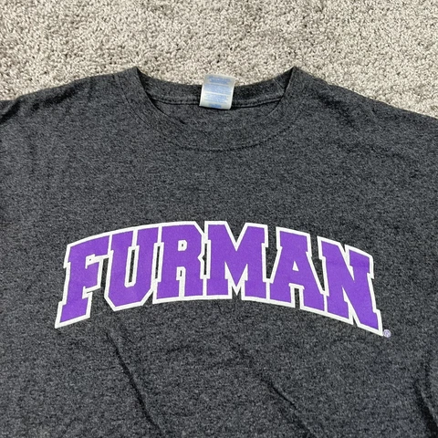 Furman Paladins Shirt Adult Medium Gray Short Sleeve Tee College Mens * Cover