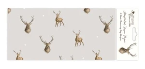 Wrendale Wrapping Paper Gift Wrap Tissue Stag Xmas x 4 folded sheet/pk FREE P&P - Picture 1 of 1