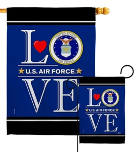 US Air Force Love Garden Flag Armed Forces Small Decorative Gift House Banner - Picture 1 of 13