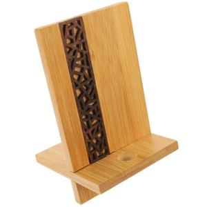 Wooden Mobile Phone Holder Office Base Cell Multi-function Stand - Zdjęcie 1 z 12