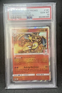 Pokemon Charizard KFC Chaki Kids Meal INDONESIAN Full Art Promo 181/SM-P PSA 10 - Picture 1 of 5