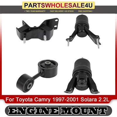 4x Engine Motor & Auto Transmission Mount for 1997-2001 Toyota Camry Solara 2.2L Foto 1 de 4