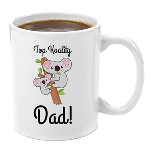 Coffee Mug Father Gift Top Koality Dad 11 oz White Ceramic New Premium Novelty - Picture 1 of 6