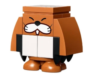Lego Monty Maulwurf 71406 Gesicht auf 1 x 2 Stein Super Mario Minifigur - Bild 1 von 2