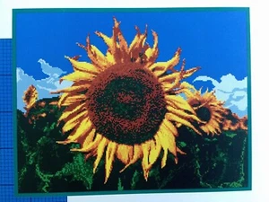 Sonnenblume Kreuzstichkarte - Bild 1 von 3