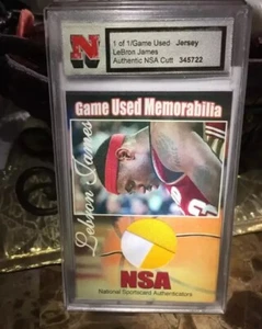 LeBron James Game Used 1 Of 1 NSA 2 COLOR KING JAMES LAKERS Piece - Picture 1 of 3