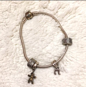 PULSERA PANDORA 19CM 7.5" 14K CIERRE DE BARRIL 925 - Imagen 1 de 4