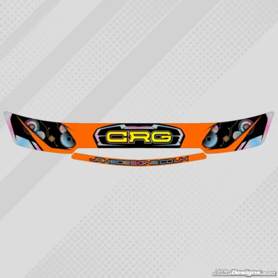 JAKEDESIGNS 2 x CRG 2018 STIL HELM VISIER AUFKLEBER/STREIFEN - KARTING