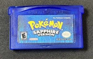 Pokemon Sapphire Version GBA Authentic Tested New Battery Fast Ship - Picture 1 of 4