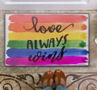 Love Always Wins LGBT Doormat, LGBT Pride Welcome Home Doormat, Indoor Outdoor N
