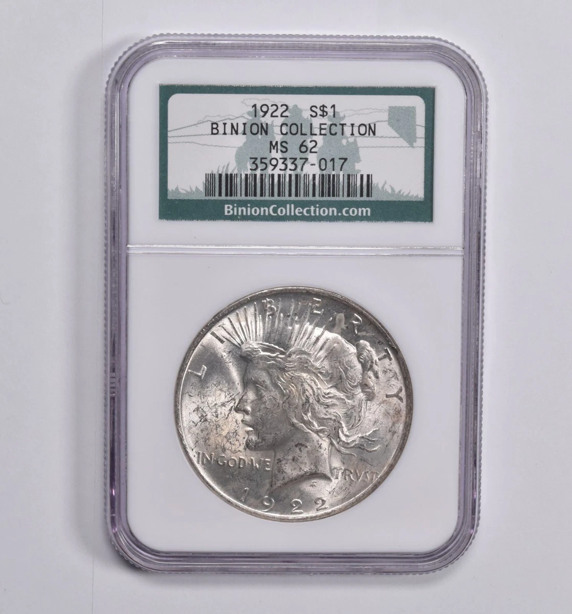 1922 Silver MS 62 Graded Peace Dollars for sale | eBay