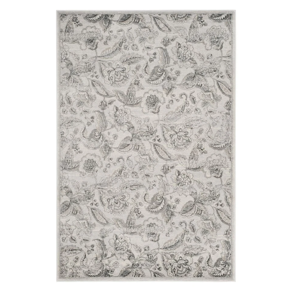 Tapete de área Carnegie Collection - 5'1" x 7'6", prata e cinza, vintage desgastado... - Imagem 1 de 4