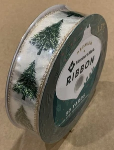 Nastro cablato natalizio premium 1,5" x 50 iarde - albero di Natale - Foto 1 di 4