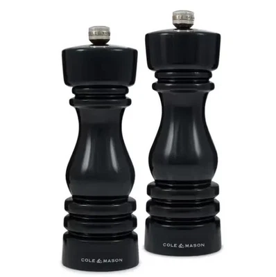 Cole & Mason - London Mills Black Gloss Gift Set 18cm - Image 1 of 4