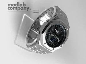 LIMITED STOCK MLC-501 [Classic Series] Casioak - Silver bolt/ Black Dial Waffle - Bild 1 von 5