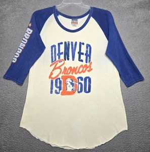 Camiseta De Colección Denver Broncos 1960 Raglán Manga 3/4 - Para Mujer XL - Hecha en EE. UU. - LEER - Imagen 1 de 14