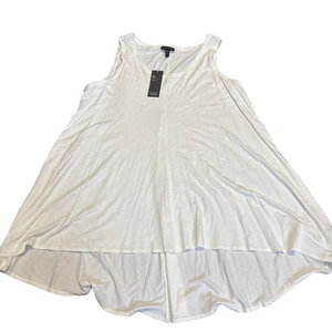New $118 Eileen Fisher White Boxy Tank Top Women's Size XL NWT - Picture 1 of 9