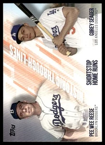 2019 Topps #HTL-44 Corey Seager / Pee Wee Reese Historic Through-Lines - Picture 1 of 2