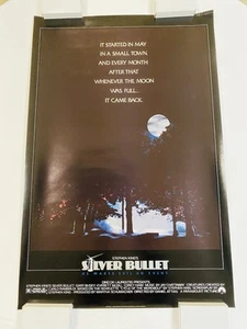 1985 SILVER BULLET ORIGINAL ROLLED UNUSED 27X41 MOVIE POSTER STEPHEN KING HORROR - Picture 1 of 12