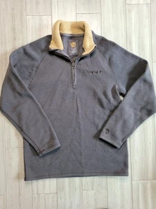 Timberland Hombre Polar Pullover Sudadera 1/4 Cremallera Gris Manga Larga Talla L - Imagen 1 de 7