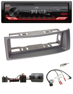 JVC MP3 DAB 1DIN Lenkrad USB Autoradio für Renault Megane Scenic 96-00 anthrazit - Bild 1 von 9