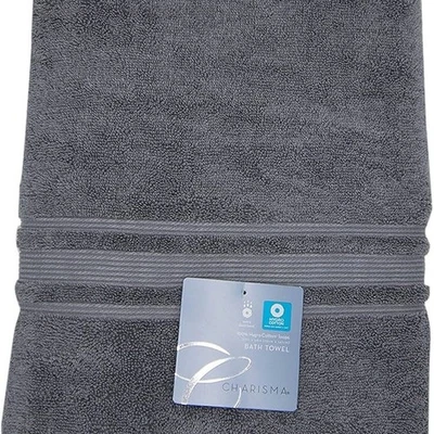 Toalla de baño Charisma - 100% algodón higrópico, 30 x 58 pulgadas - gris Gunmetal Foto 1 de 3