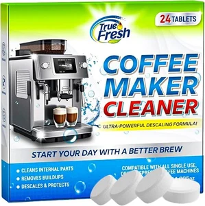 True Fresh Coffee Machine Descaler Tablets 24-Pack: Deep Cleaning for All Makers - Picture 1 of 7