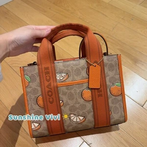 NWT COACH Smith Tote Bag 24 In Signature Canvas With Orange Print CAR81 - Picture 1 of 11