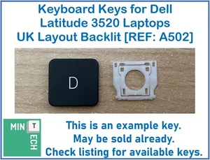 Keyboard Replacement Keys for Dell Latitude 3520 Laptops UK Layout Backlit - Picture 1 of 11
