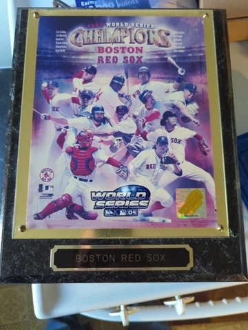 Boston Red Sox 2004 world series champions wood plaque Cover