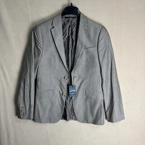 Men's Suit Jacket Travel Luxe Slim Fit 36R Regular PERRY ELLIS Brown NWT 2 BTN - Picture 1 of 13