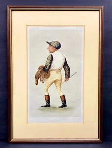 Charlie Wood Jockey Print original by Spy mount framed Vanity Fair 1886 - Picture 1 of 4