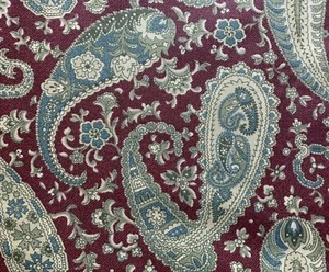 Vintage Laura Ashley Paisley Blouson Valance Set of Two Italy - Imagen 1 de 7