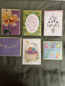 Papyrus Lot Of 6 Gorgeous Easter Cards New 3D Spring Eggs Flowers Embellished - Picture 1 of 9