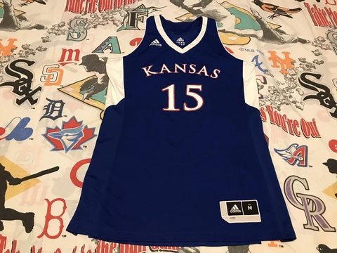 Adidas Kansas Jayhawks #15 Basketball Jersey Sz. M NEW PAUL PIERCE Cover