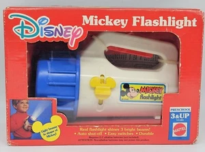 Disney Mickey Mouse Taschenlampe Lampe Torch Multicolor Weiß Blau Gelb Neu Karton - Bild 1 von 6