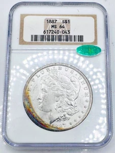 1887 Morgan Silver Dollar NGC MS64 💥CAC💥🔥Toner🔥 - Picture 1 of 3