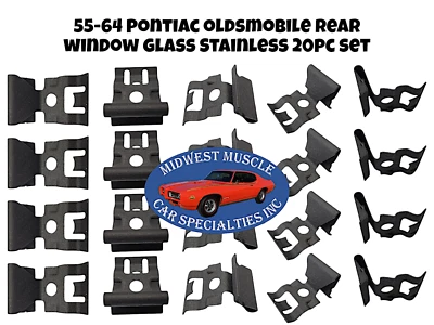 Rear Window Glass Trim Reveal Molding Clips 55-64 Pontiac Oldsmobile 20pcs B69 - Image 1 of 4