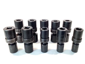 Snap On 10 Piece 1/2" Drive 6 Point SAE Shallow Impact Swivel Socket Set 312IPL - Picture 1 of 8