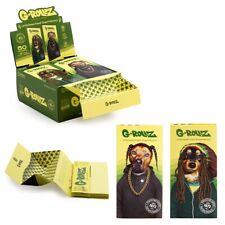 G-ROLLZ ( 2 Pack) Unbleached - 50 King Size Rolling Paper Skins + Tips & Tray