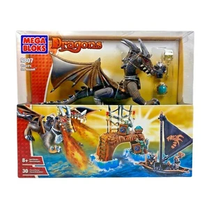 Mega Bloks 9807 DRAGONS WIZARD'S SEA ASSAULT Play Set Light Up Eyes Sealed NIB - Afbeelding 1 van 8