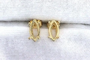 8x4 8 mm x 4 mm Par de Pendientes Marquesa Piedras Preciosas Reservadas Piedras Gemas Montaje - Imagen 1 de 2